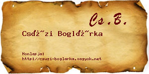 Csúzi Boglárka névjegykártya